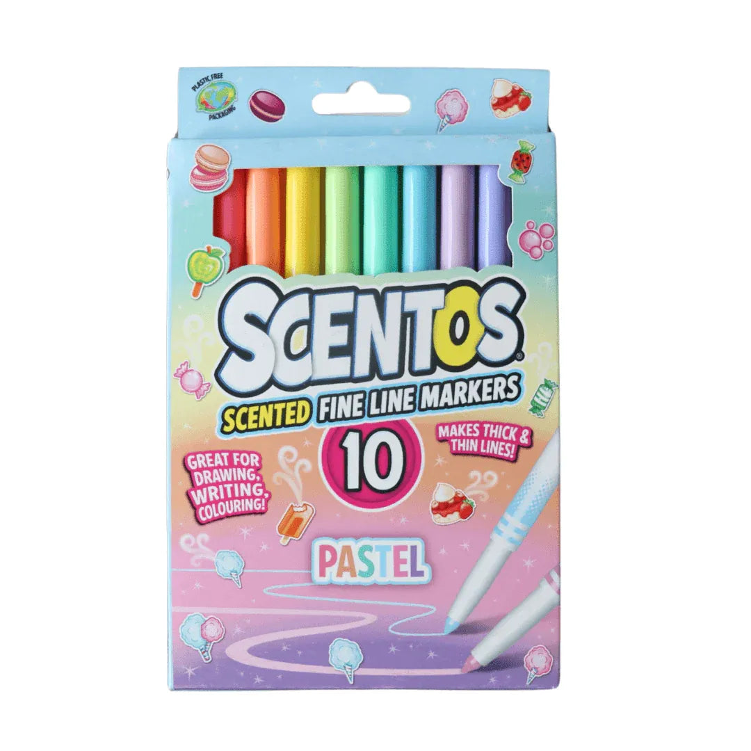 Scented Pastel color Fine Line Markers (Pack of 10)
