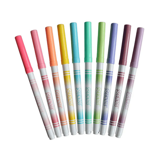 Scented Pastel color Fine Line Markers (Pack of 10)