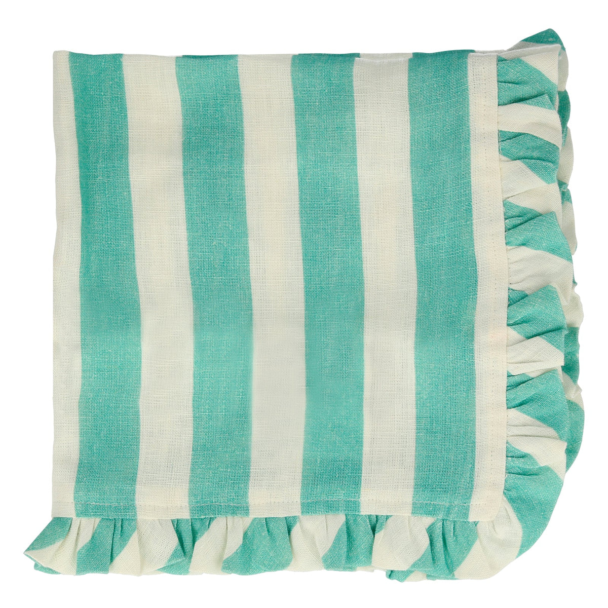 Stripe Ruffle Fabric Napkins | Pack of 4