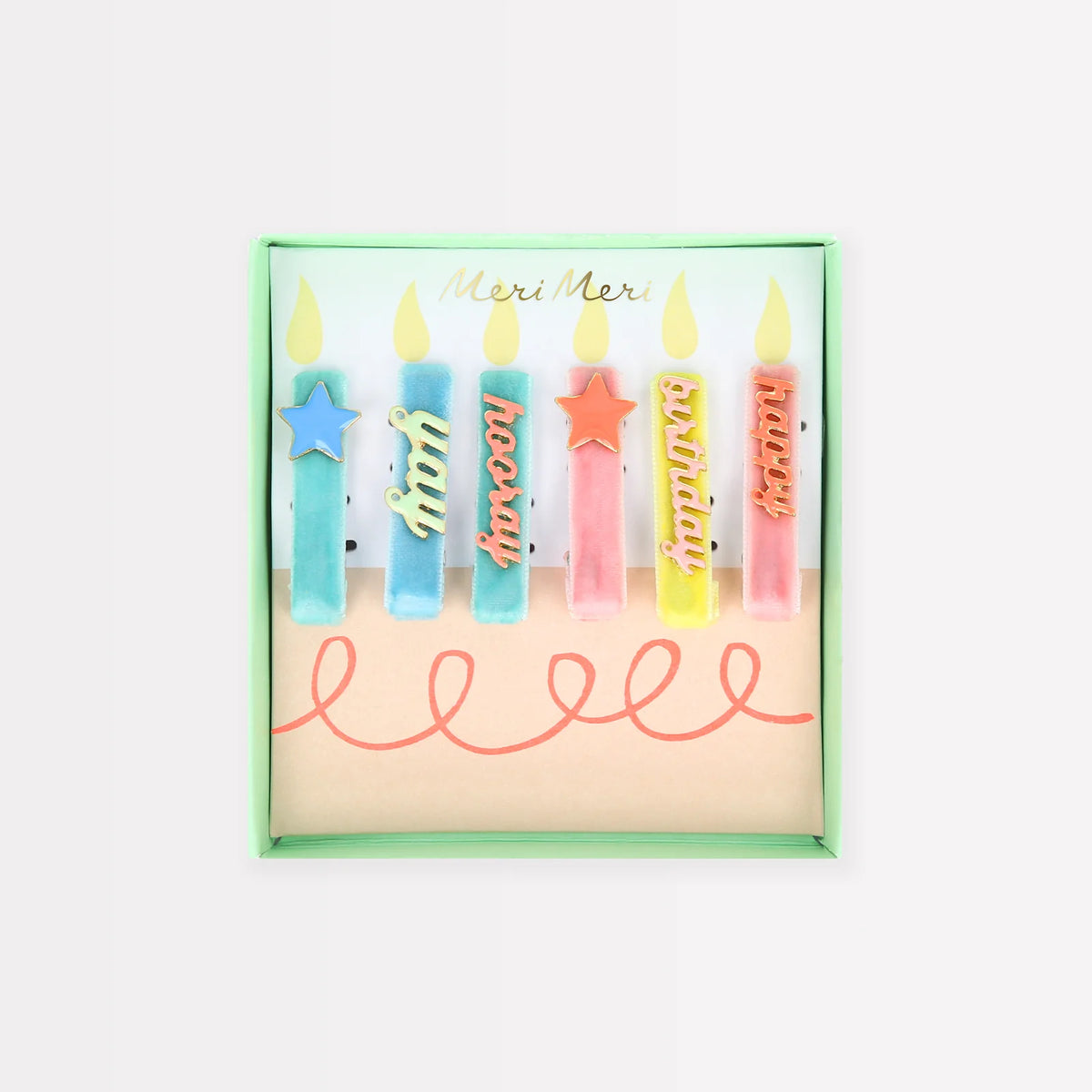 Happy Birthday Enamel Hair Clips | Set of 6