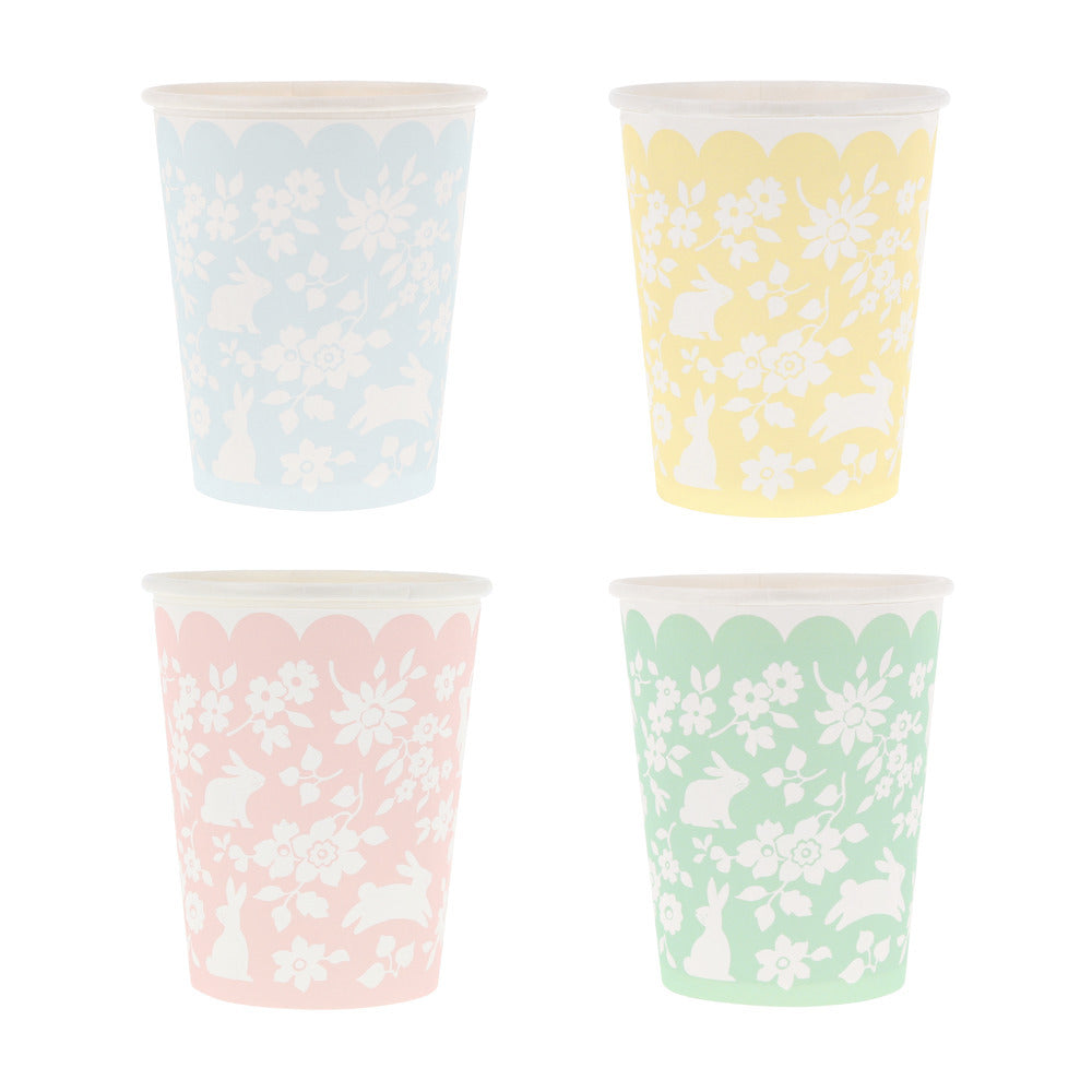 Ditsy Bunny Cups (x 8)