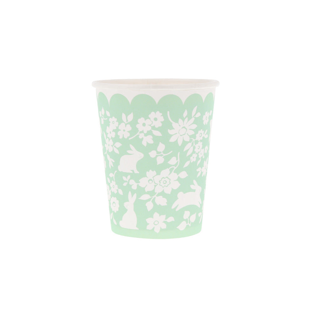 Ditsy Bunny Cups (x 8)