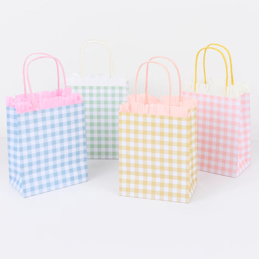 Gingham Fringe Party Bags | Pack of 8