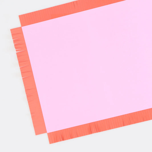 Fringed Paper Placemats | Pack of 12