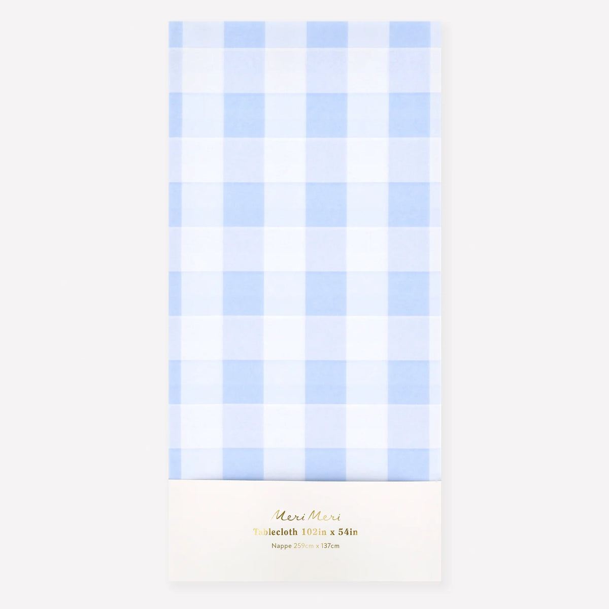 Blue Gingham Paper Tablecloth