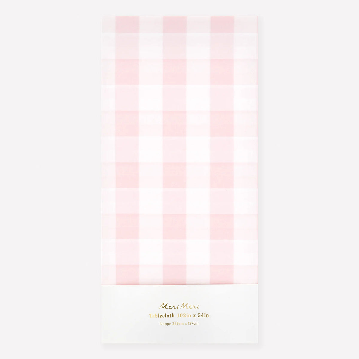 Pink Gingham Paper Tablecloth