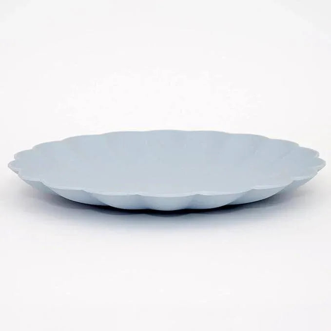Large Multicolor Reusable Bamboo Plates (x 6)