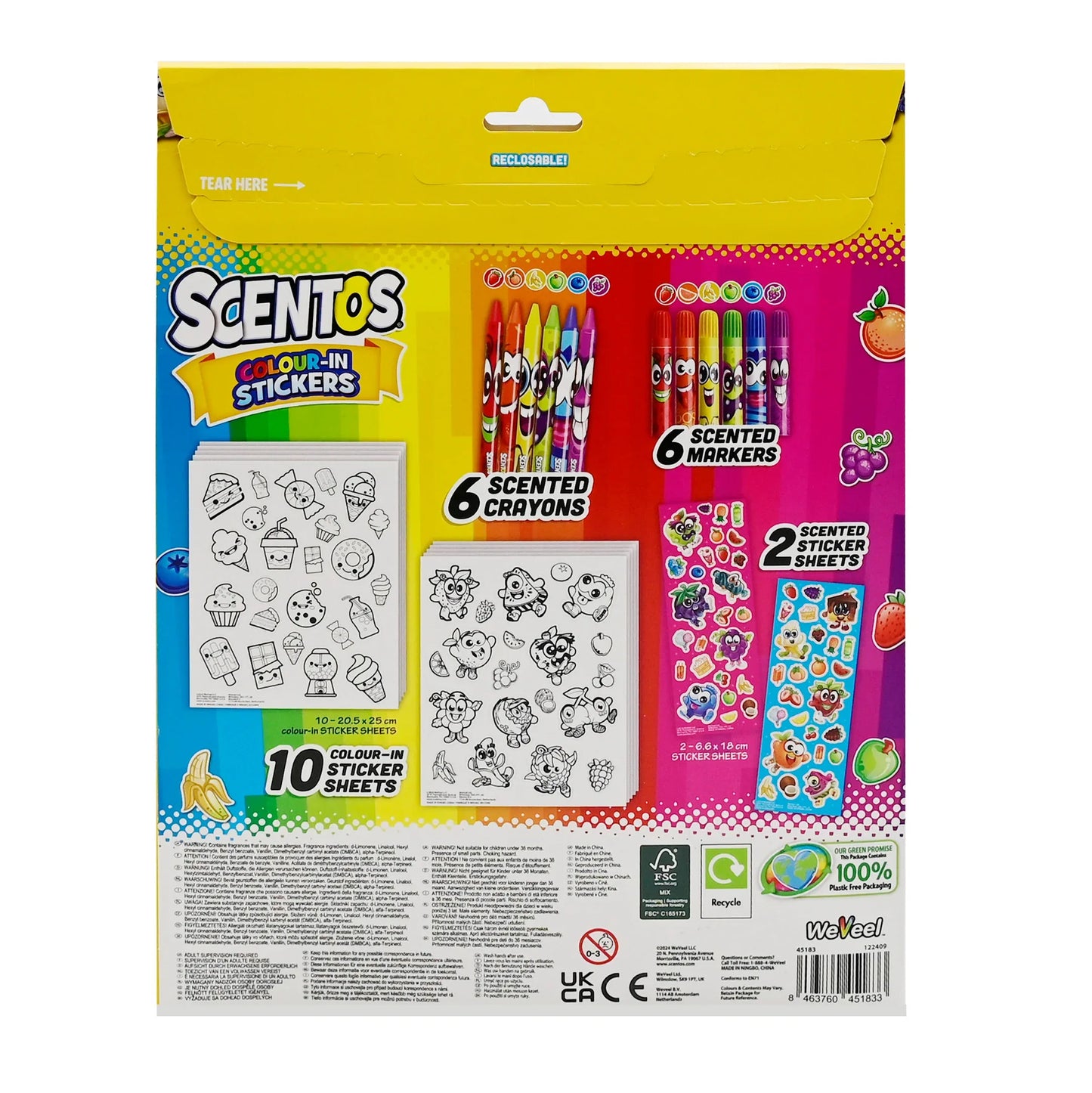 Scentos On The Go Colour In Stickers