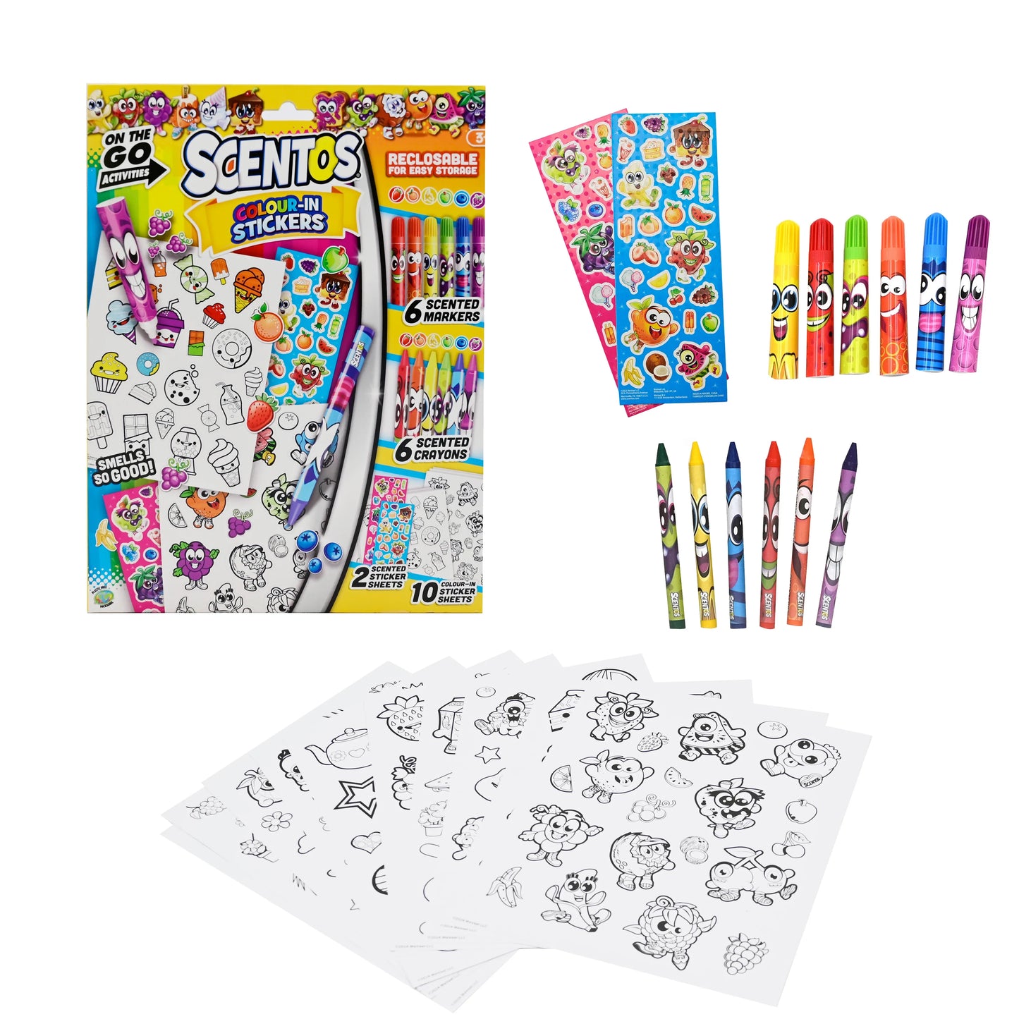 Scentos On The Go Colour In Stickers