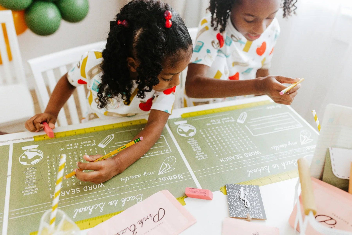 Occasions By Shakira - Back To School Green Chalkboard Placemat (x12)