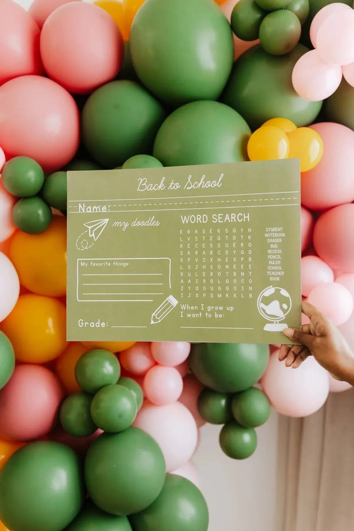 Occasions By Shakira - Back To School Green Chalkboard Placemat (x12)