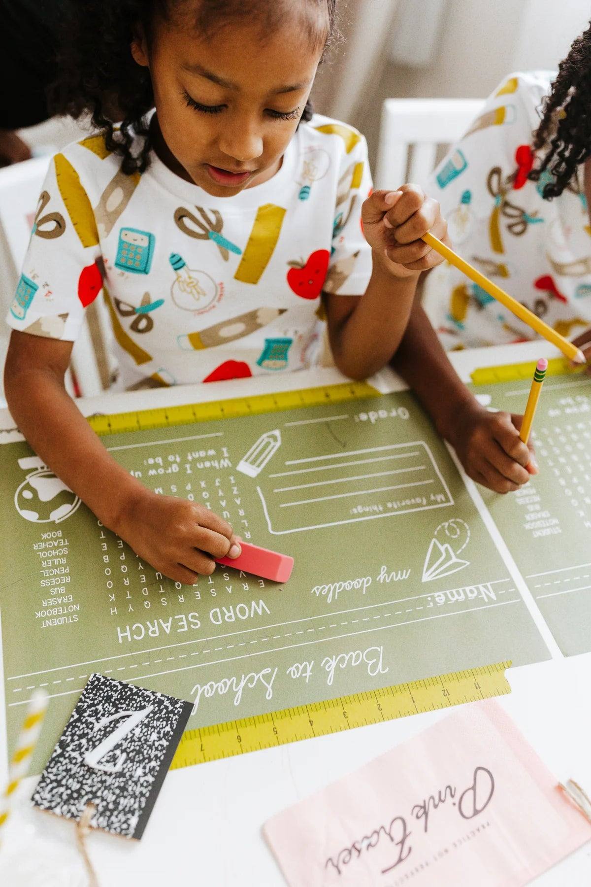 Occasions By Shakira - Back To School Green Chalkboard Placemat (x12)