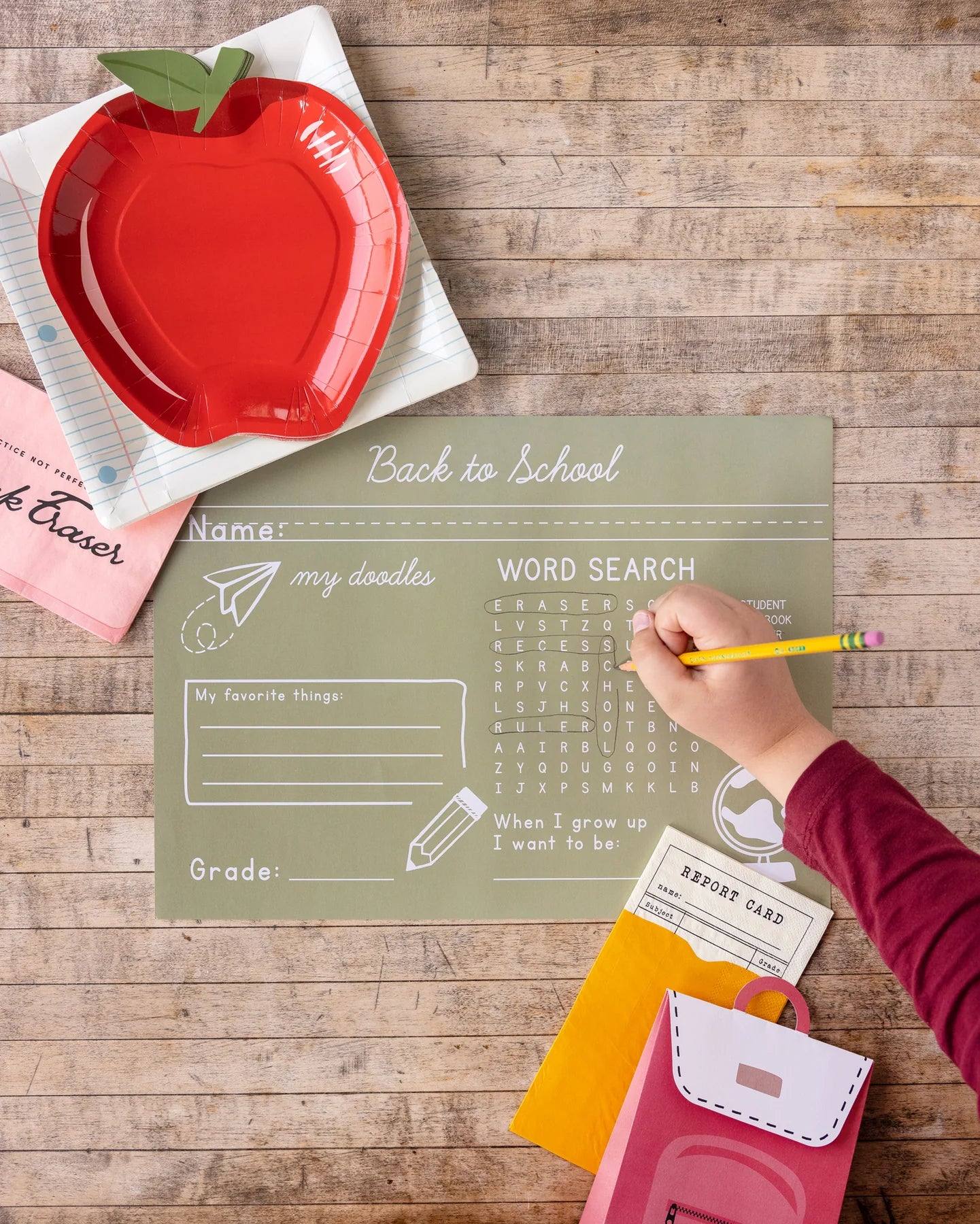Back To School Report Card Dinner Napkin
