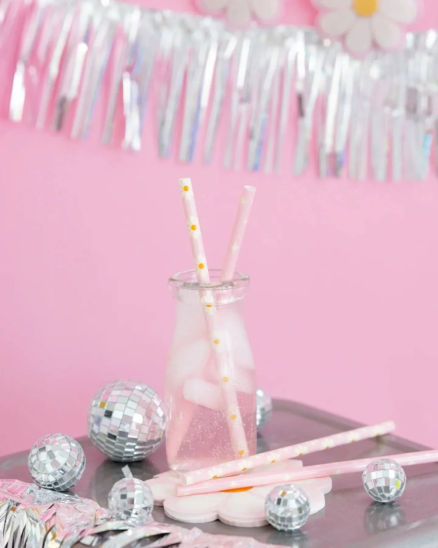 Disco Daisy Reusable Straws (x12)