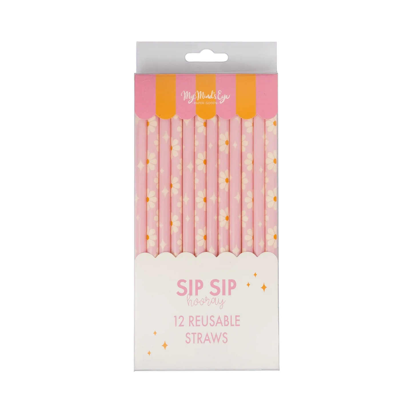 Disco Daisy Reusable Straws (x12)