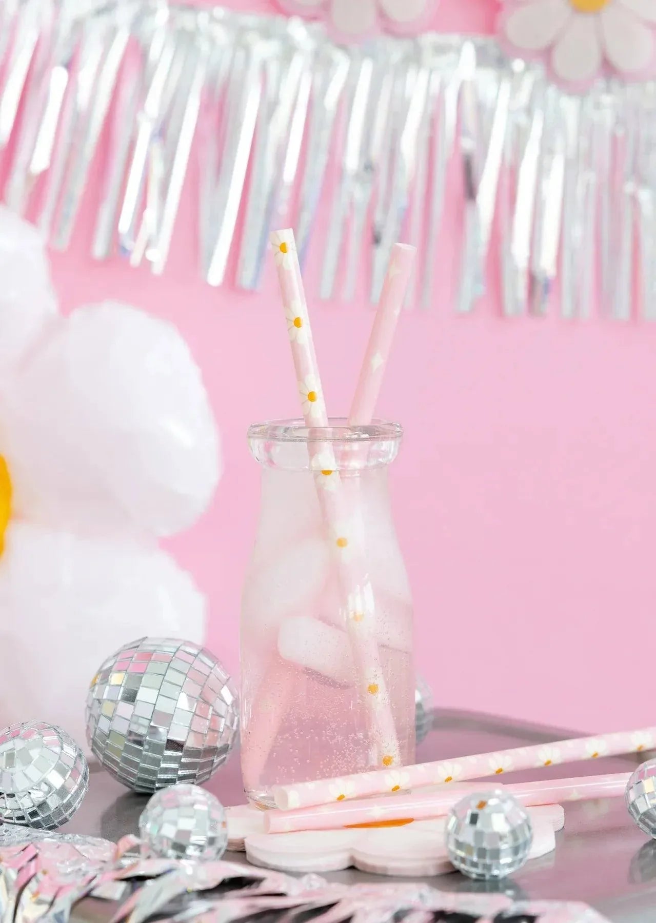 Disco Daisy Reusable Straws (x12)