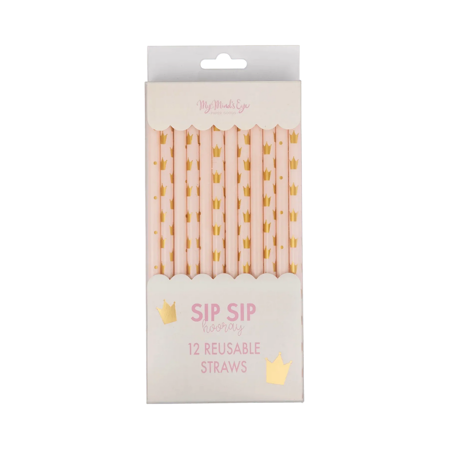 Princess Reusable Straws (x12)