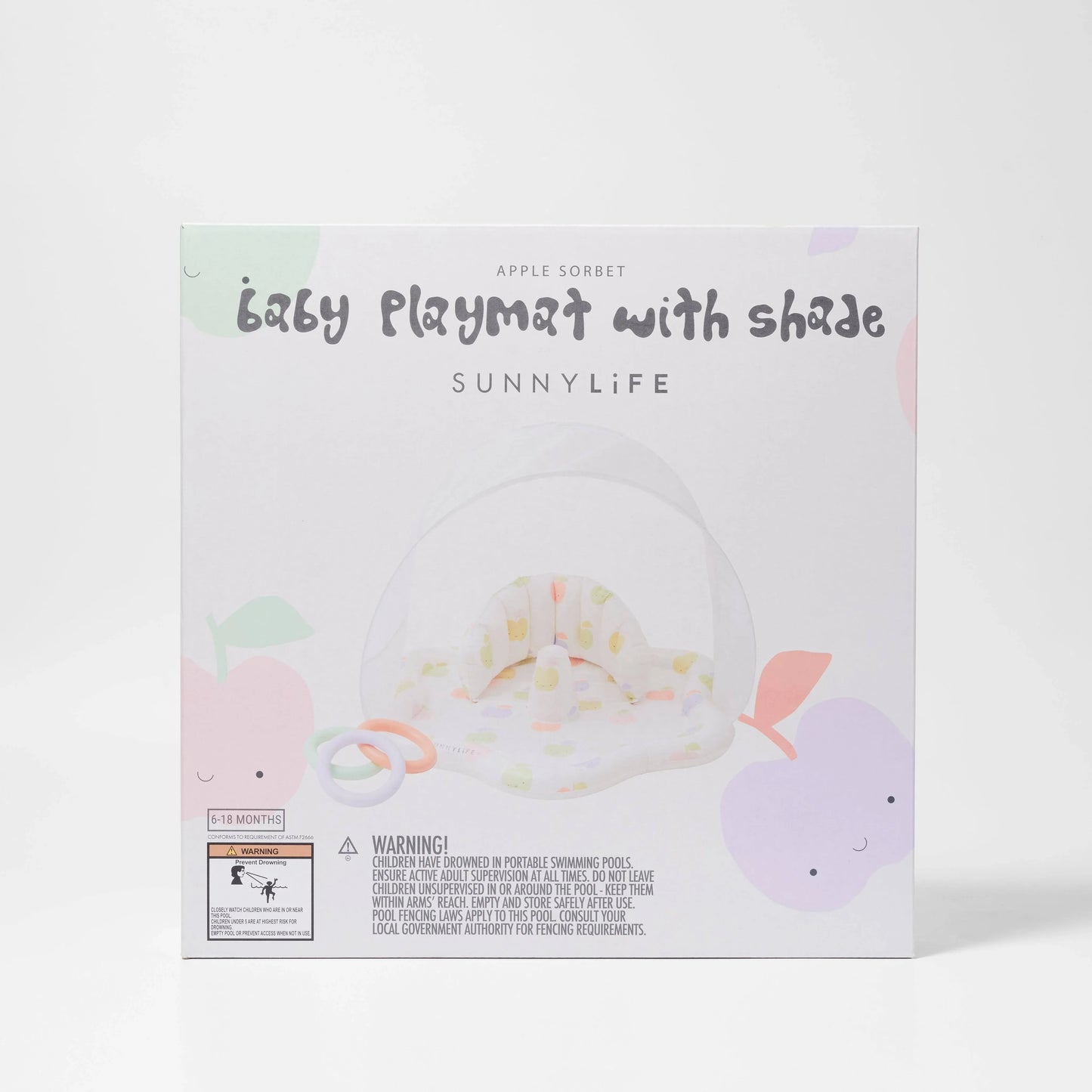 Apple Sorbet Baby Playmat with Shade