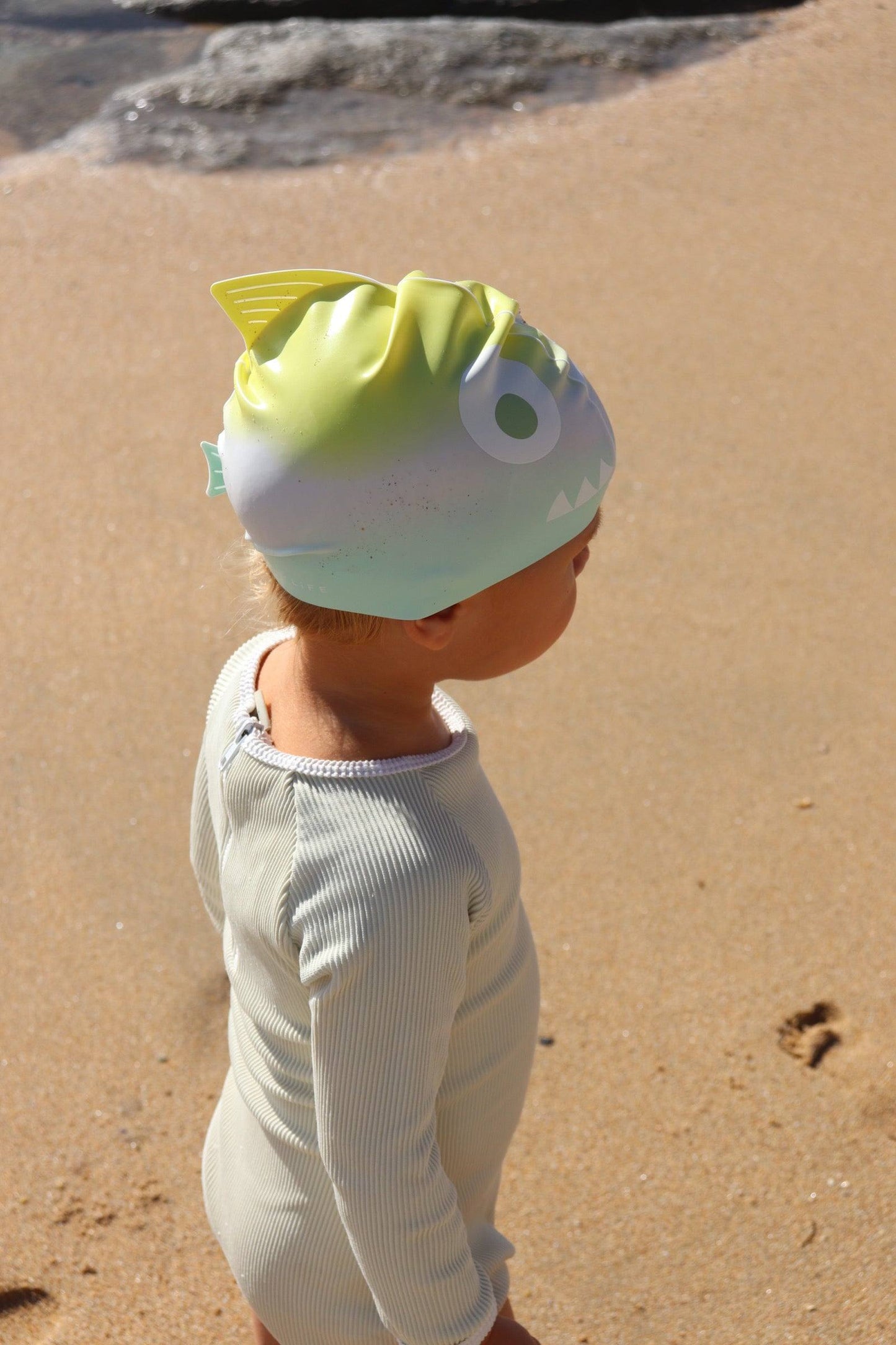 Salty The Shark Kids Swimming Cap