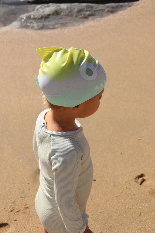 Salty The Shark Kids Swimming Cap