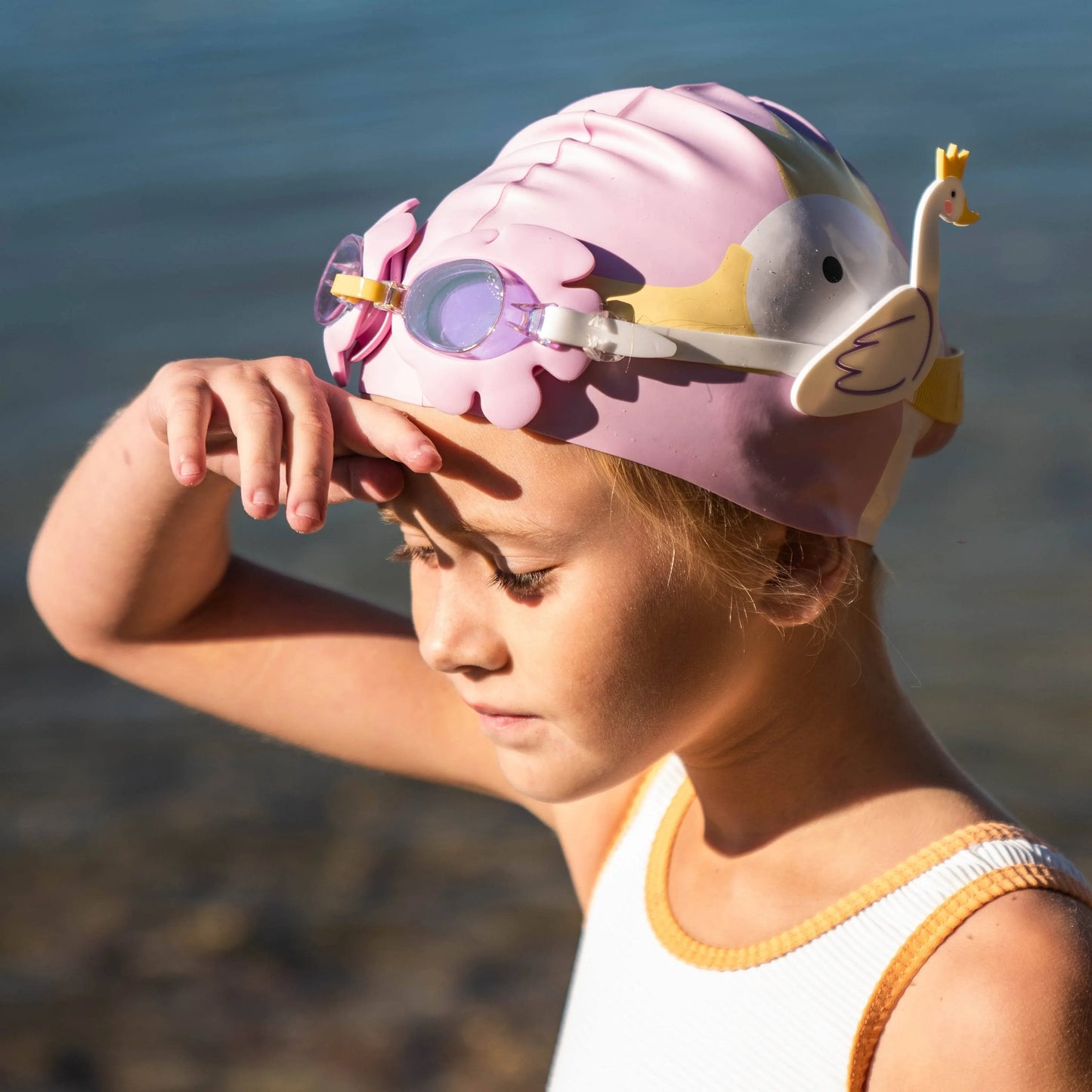 Princess Swan Kids Swim Goggles