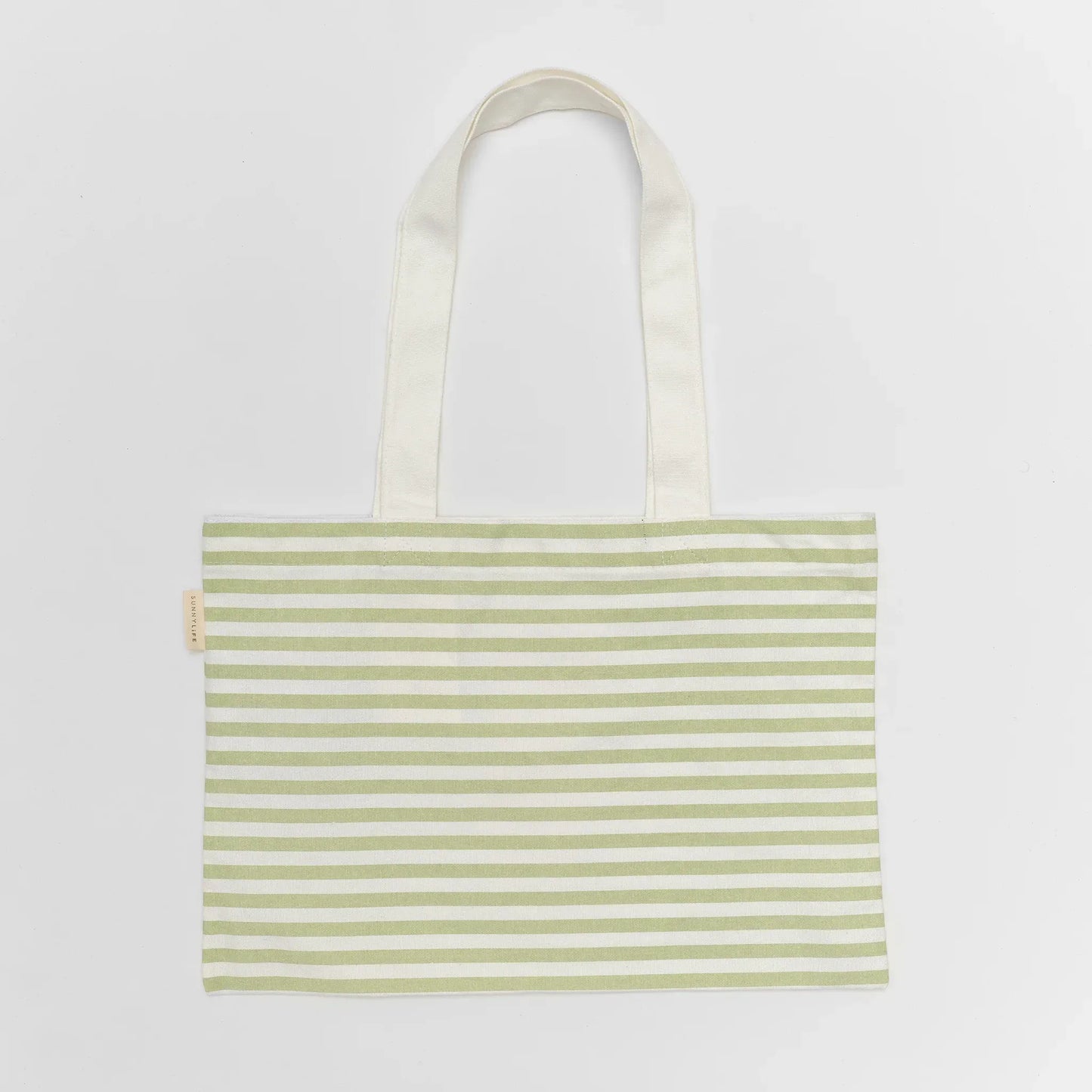 Duck Sage Stripe Kids Canvas Beach Bag