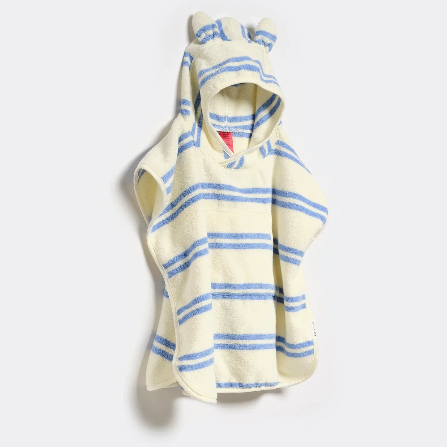 Sid the Seagull Blue Stripe Kids Character Hooded Towel