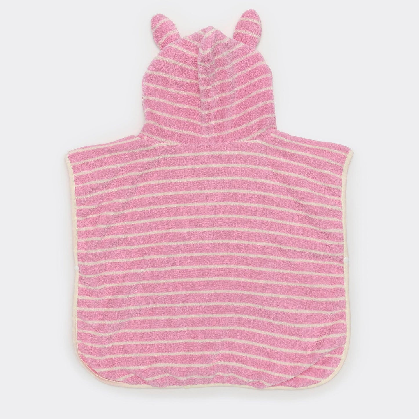 Cotton Candy Pink Stripe Kids Character Hooded Towel