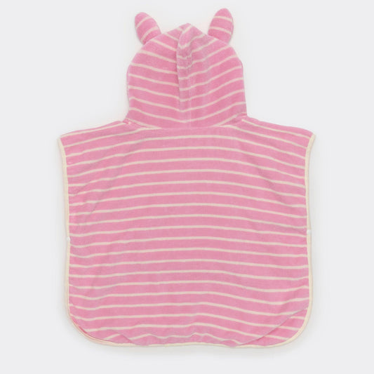Cotton Candy Pink Stripe Kids Character Hooded Towel