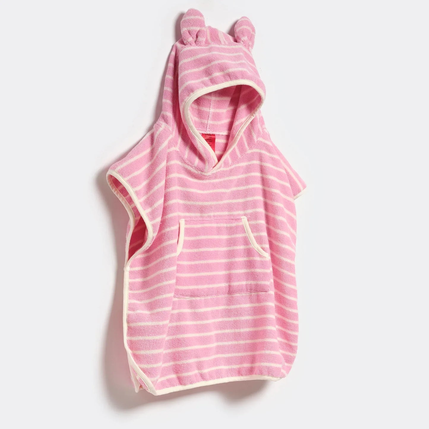 Cotton Candy Pink Stripe Kids Character Hooded Towel