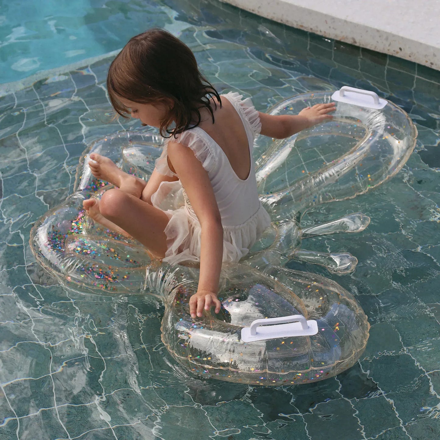 Butterfly Cotton Candy Glitter Kids Lie-On Float