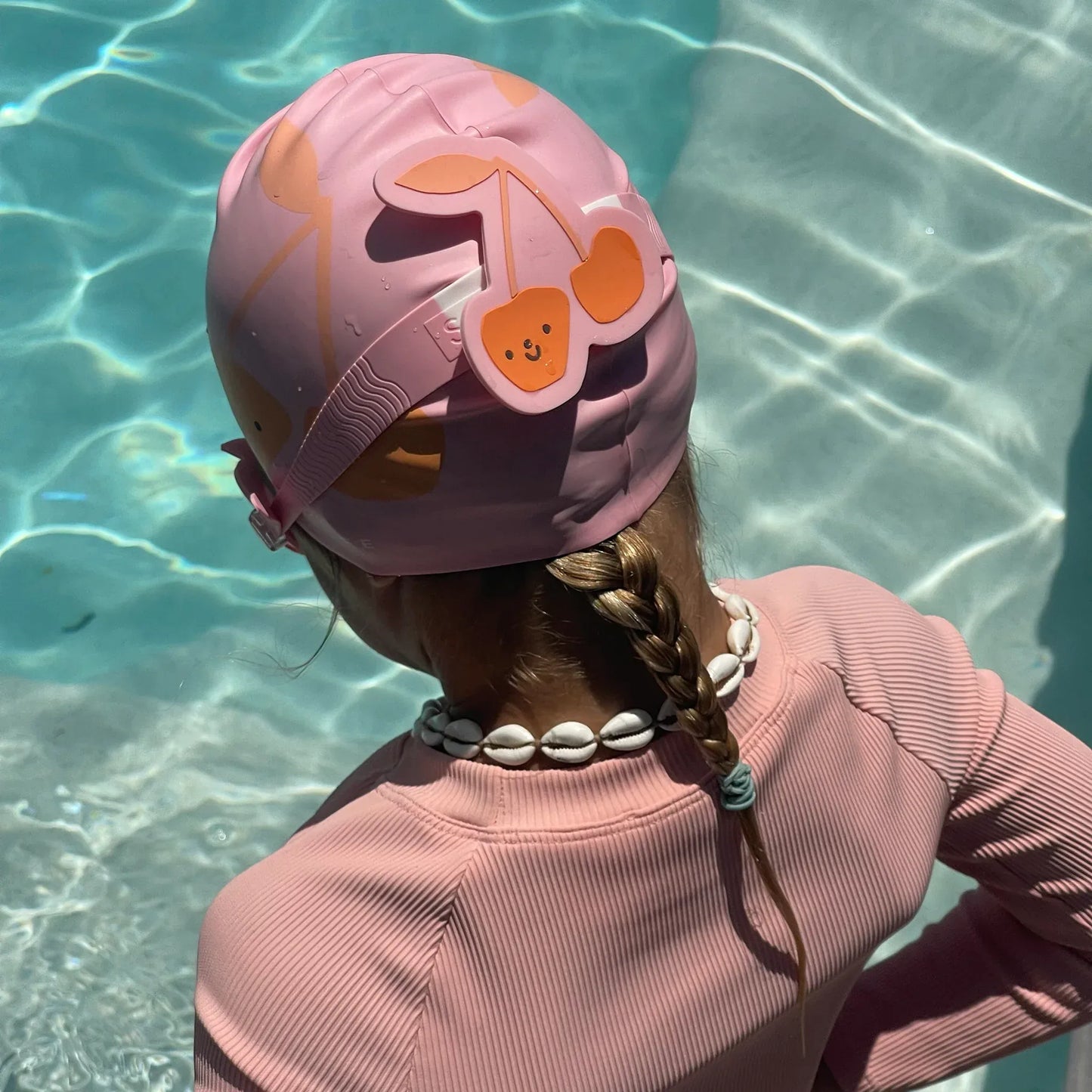 Cotton Candy Cherry Swimming Cap