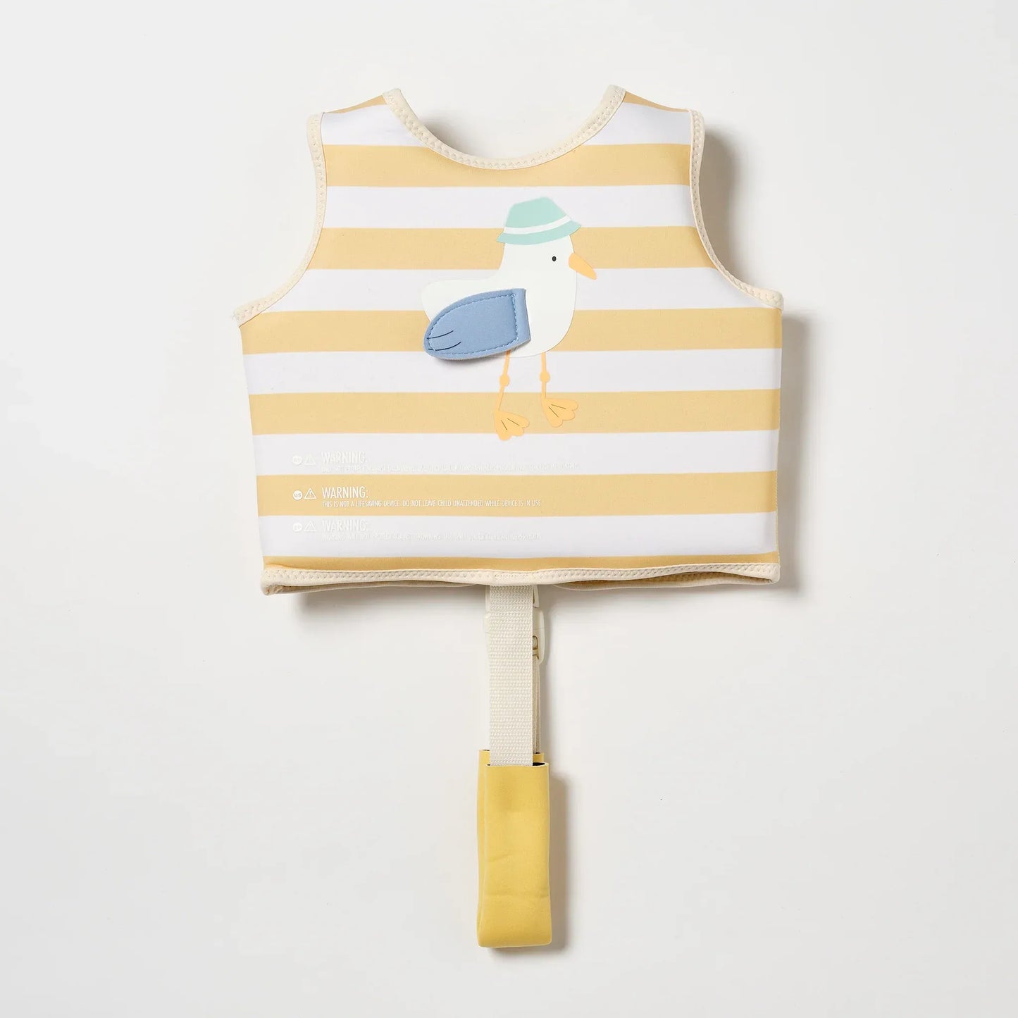 Sid the Seagull Mustard Stripe Kids Swim Vest