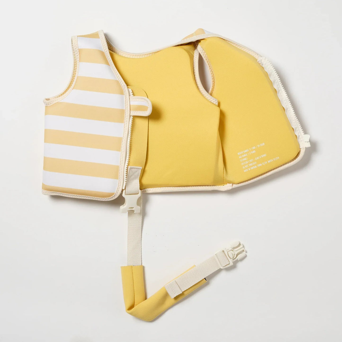 Sid the Seagull Mustard Stripe Kids Swim Vest