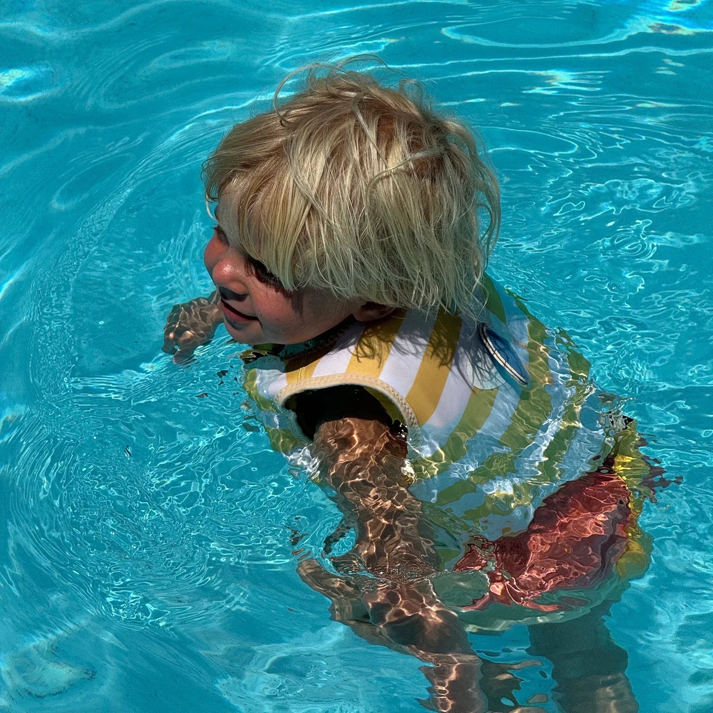 Sid the Seagull Mustard Stripe Kids Swim Vest