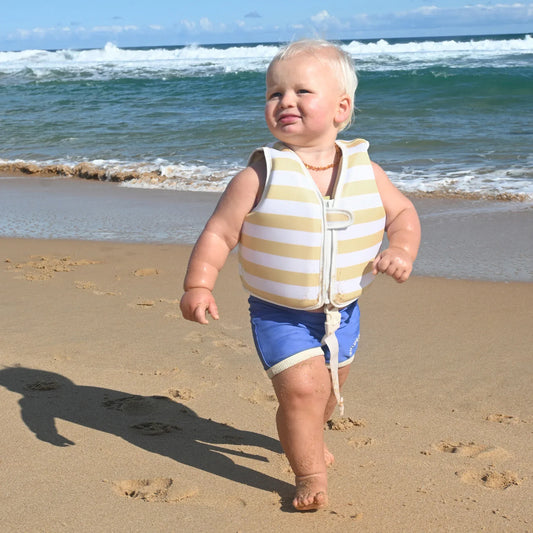 Sid the Seagull Mustard Stripe Kids Swim Vest