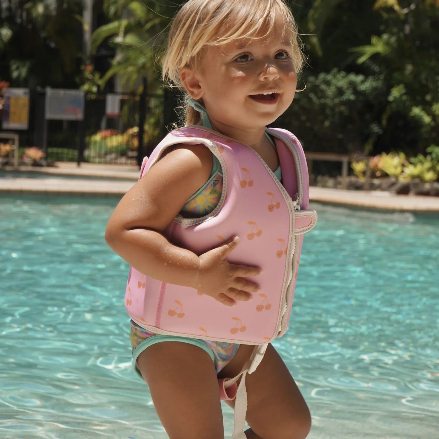 Cotton Candy Cherry Kids Swim Vest
