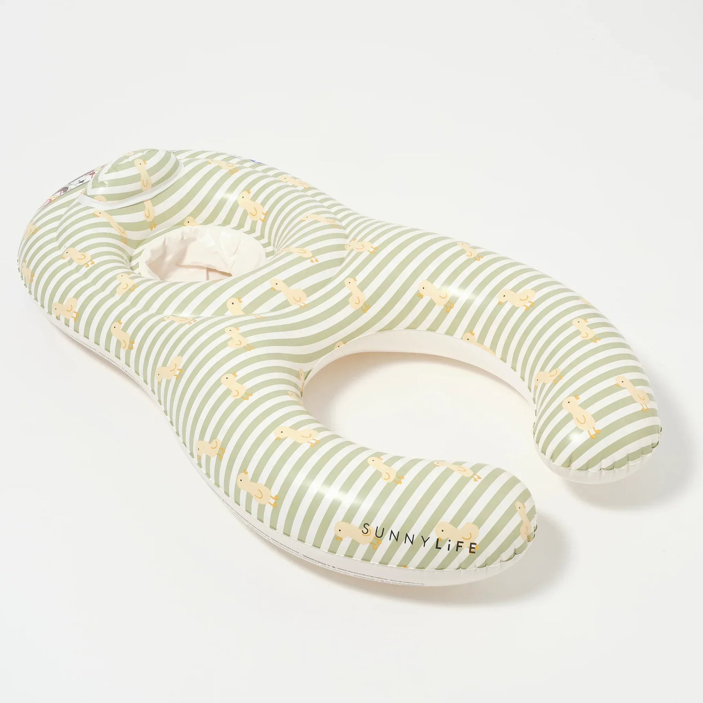 Duck Sage Stripe Float Together Baby Seat