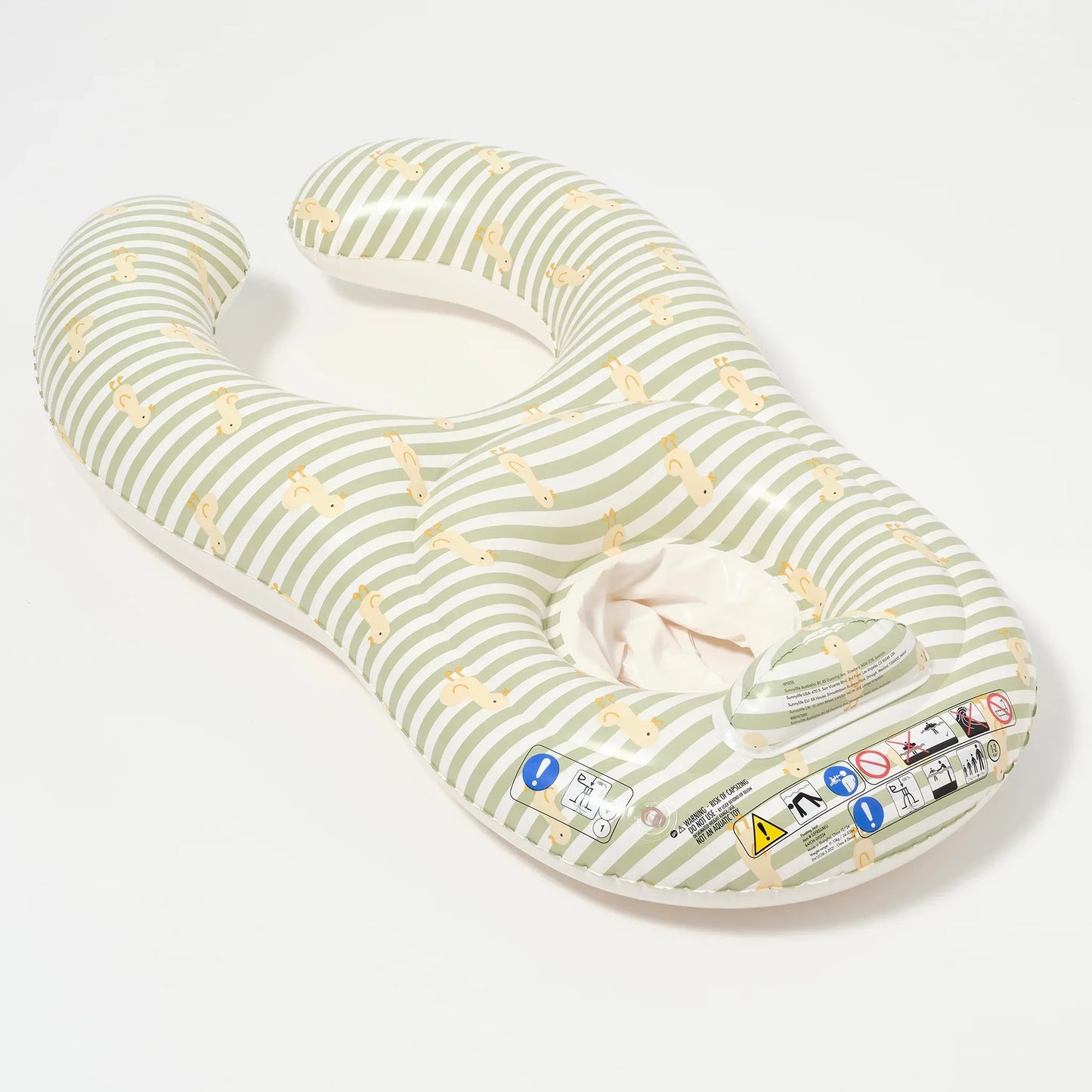 Duck Sage Stripe Float Together Baby Seat