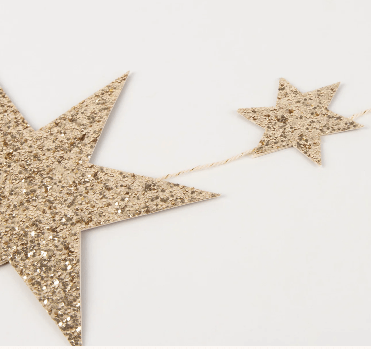 Eco Glitter Stars Garland