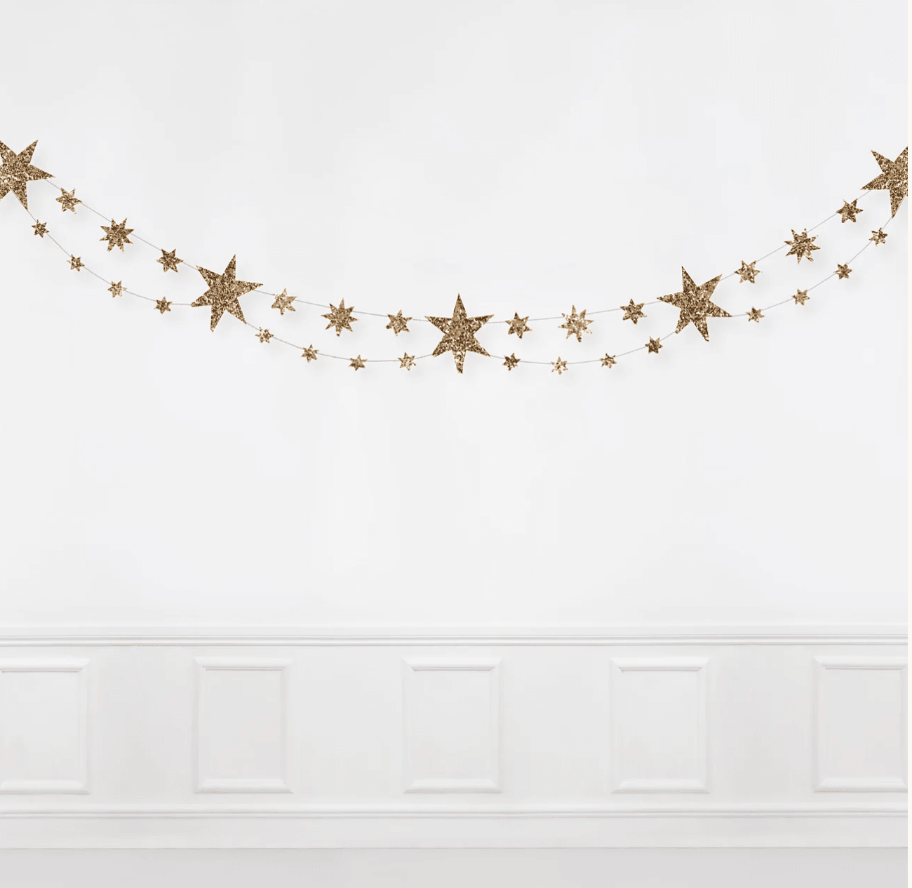 Eco Glitter Stars Garland