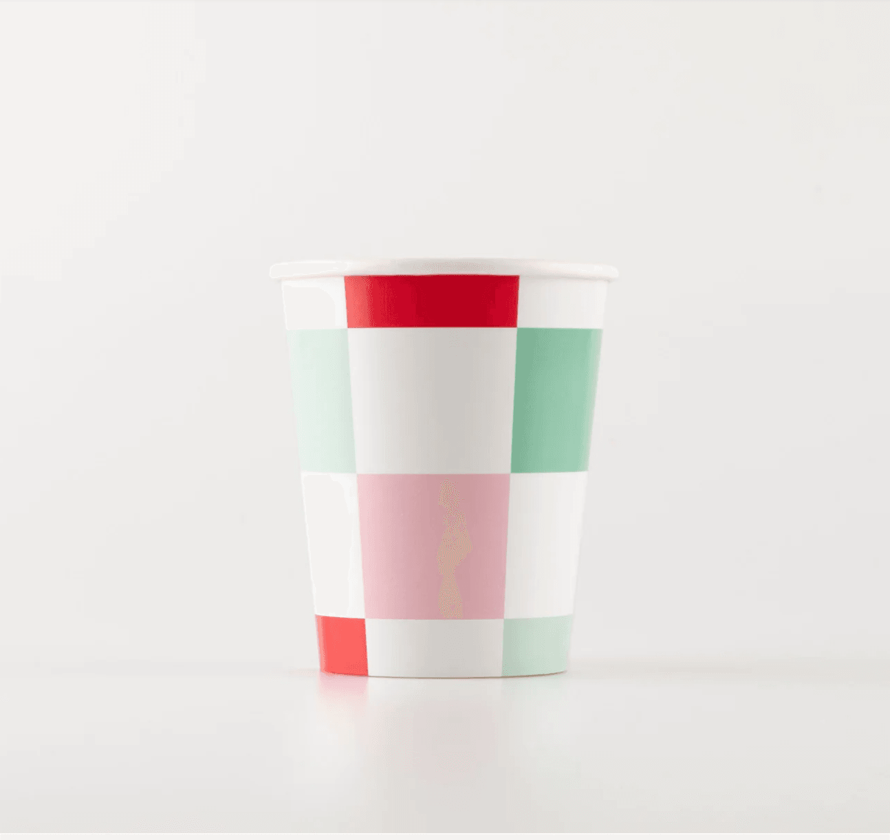 Christmas Multi Check Cups (x 8)