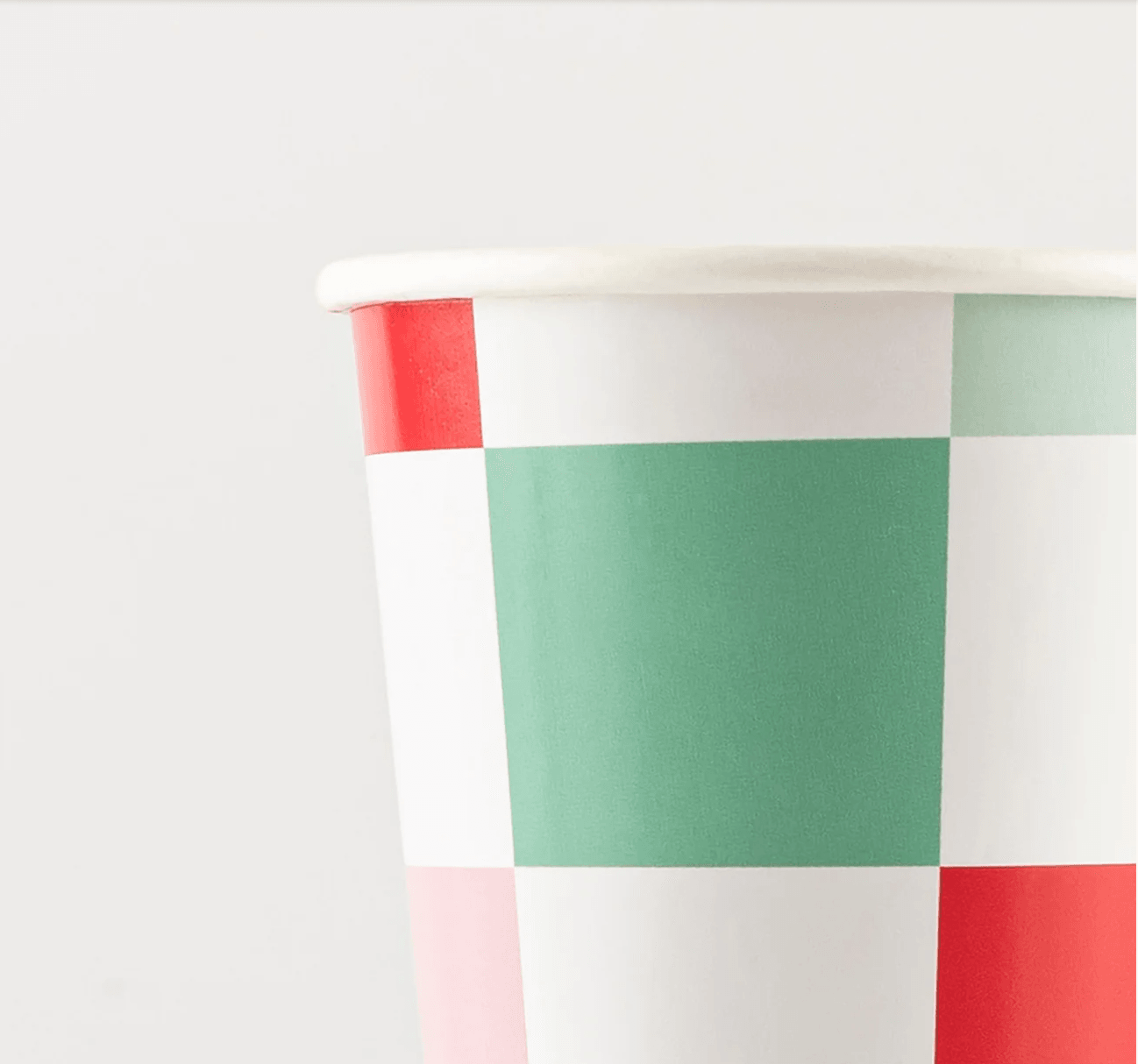 Christmas Multi Check Cups (x 8)