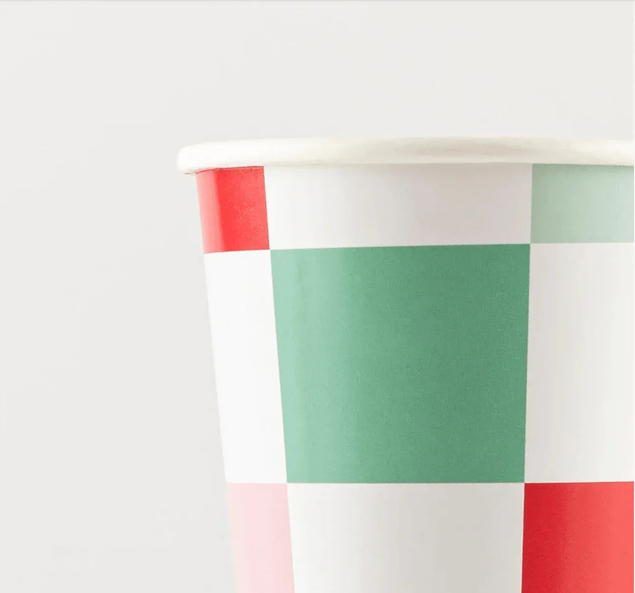 Christmas Multi Check Cups (x 8)