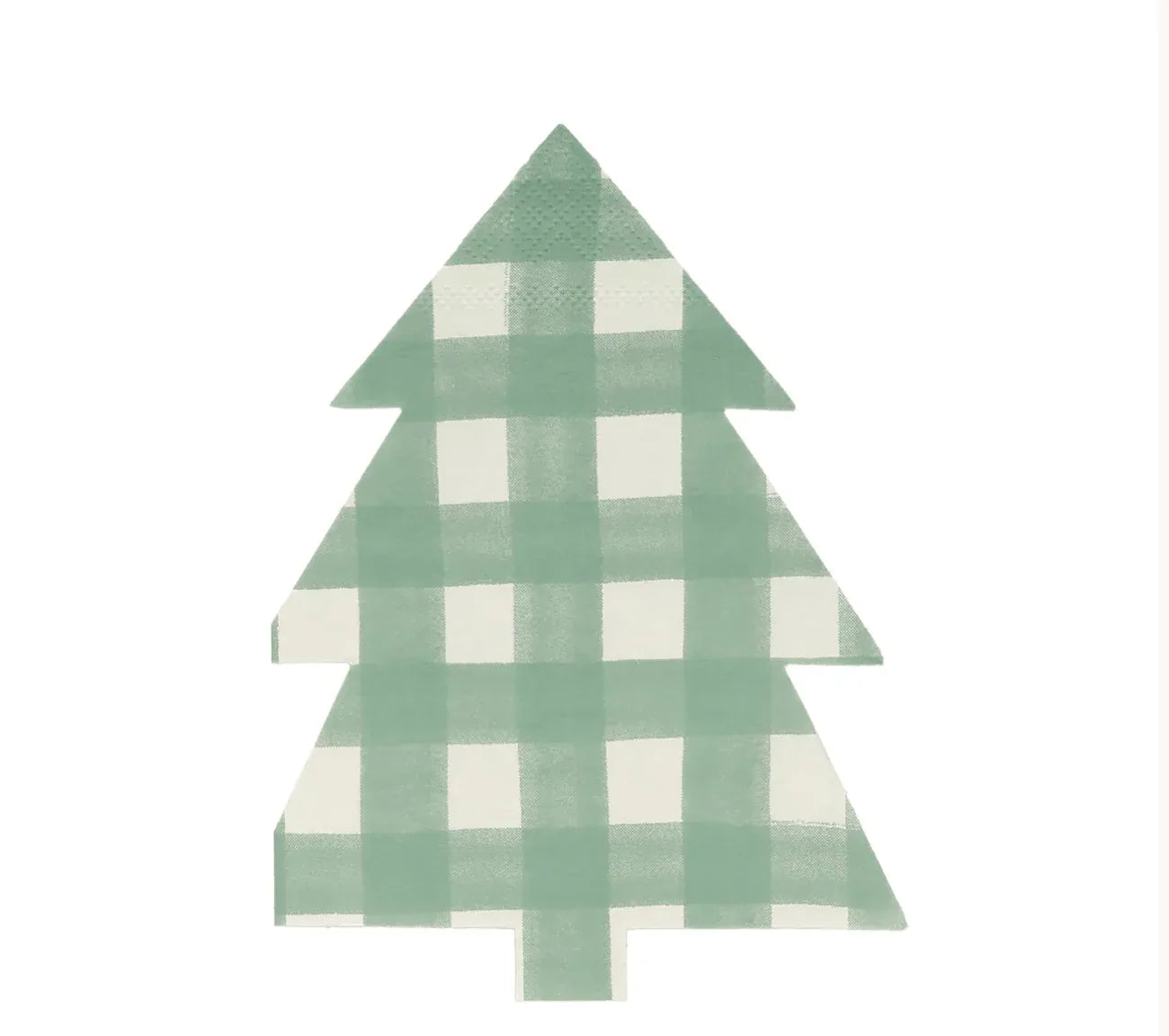 Green Gingham Tree Napkins (x 16)
