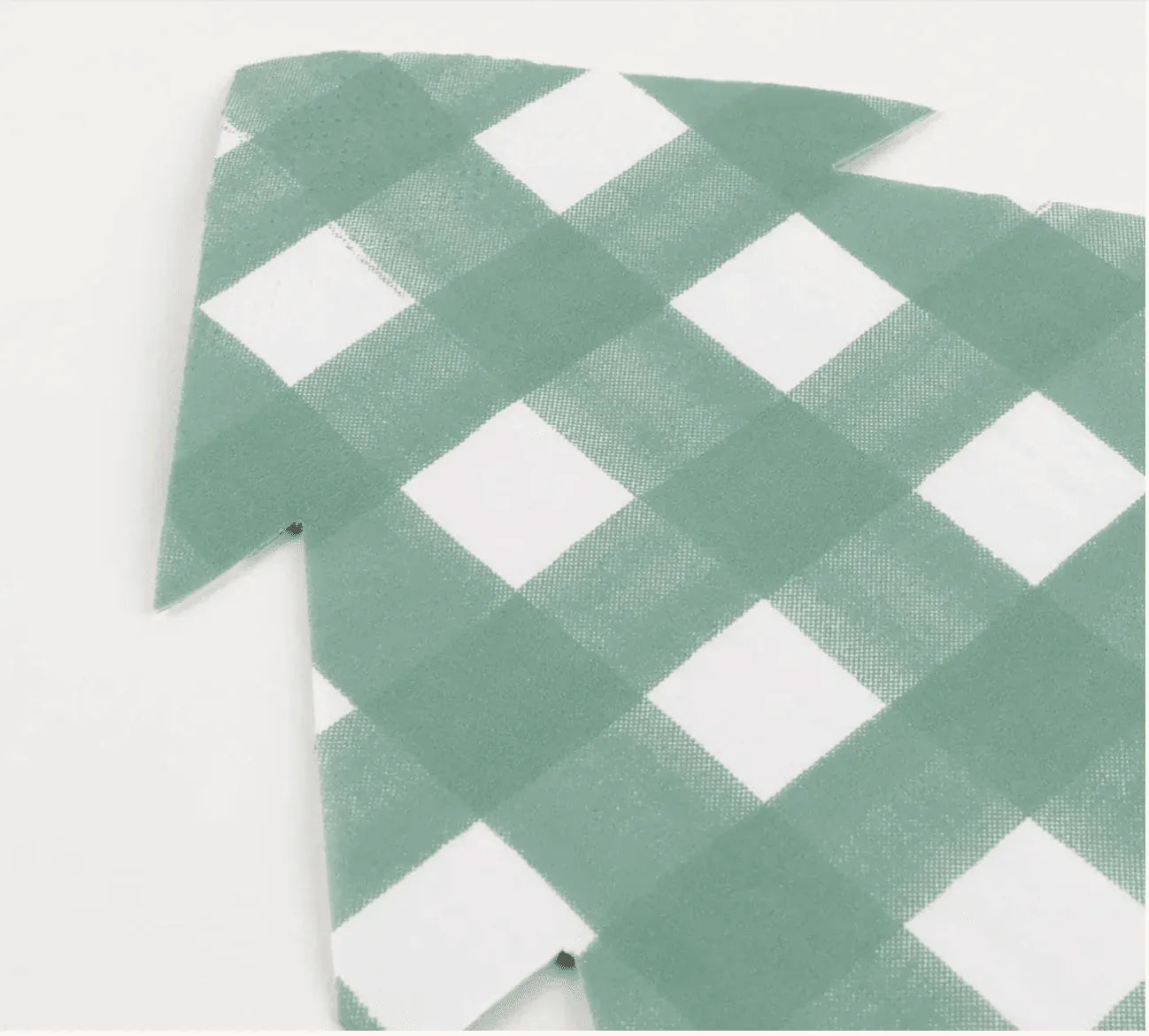 Green Gingham Tree Napkins (x 16)