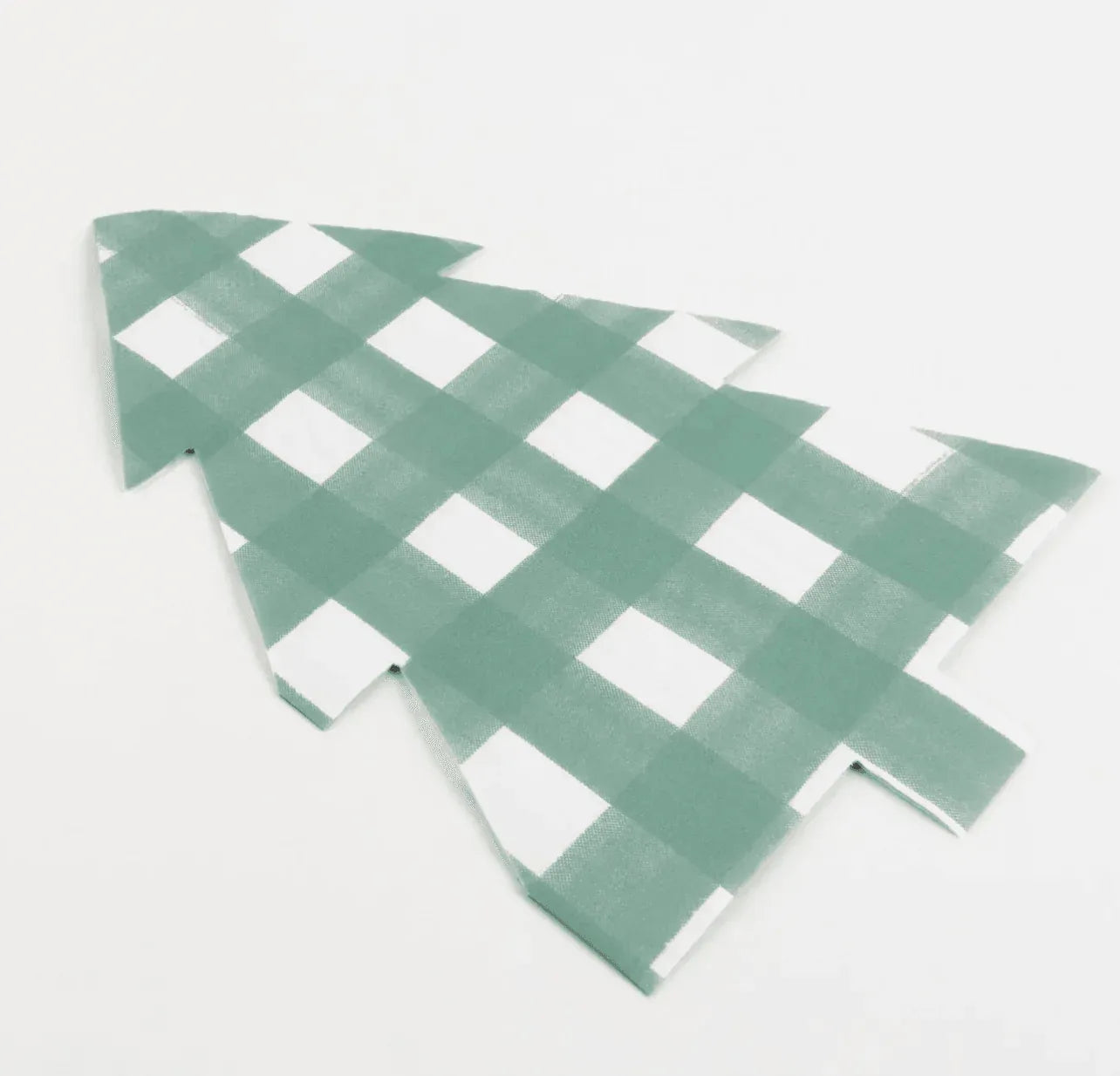 Green Gingham Tree Napkins (x 16)