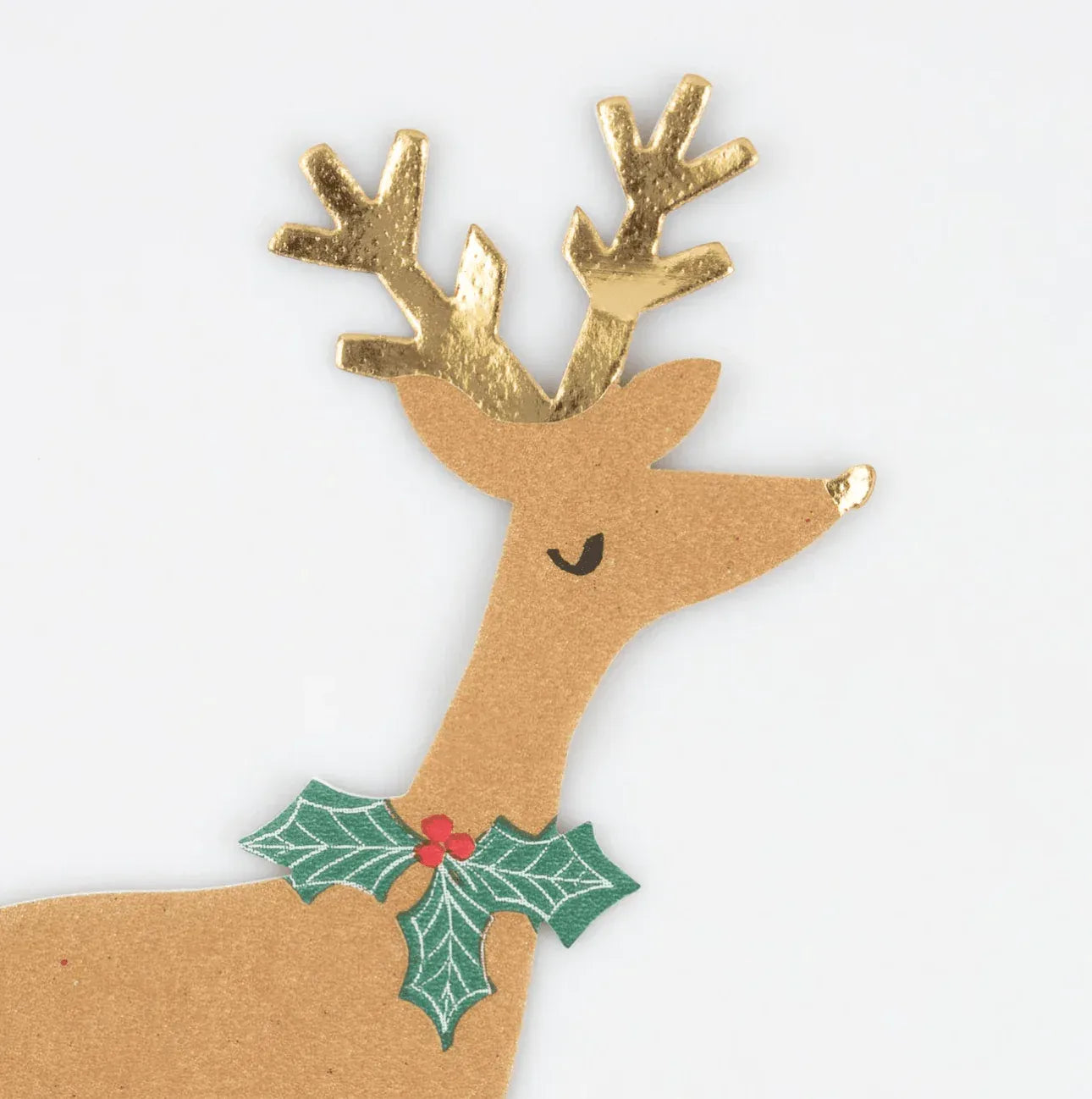 Reindeer With Holly Napkins (x 16)
