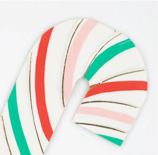 Stripy Candy Cane Napkins (x 16)