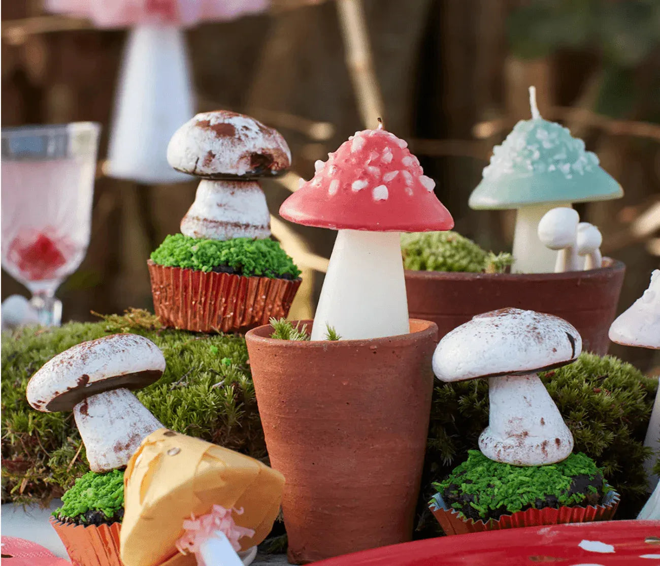 Mushroom Candles (x 3)